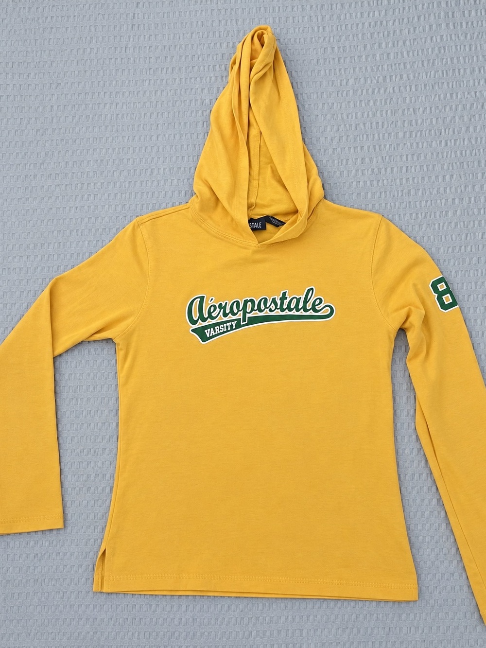 Aeropostale Mustard Yellow Hoodie Sweatshirt